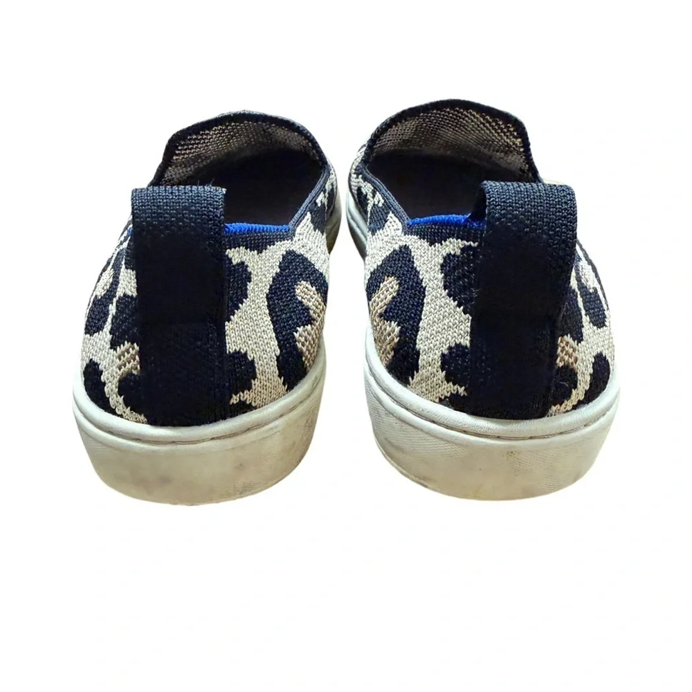 ROTHY'S The Original Slip On Sneakers in Desert Cat Leopard Print Size 3 Girl's